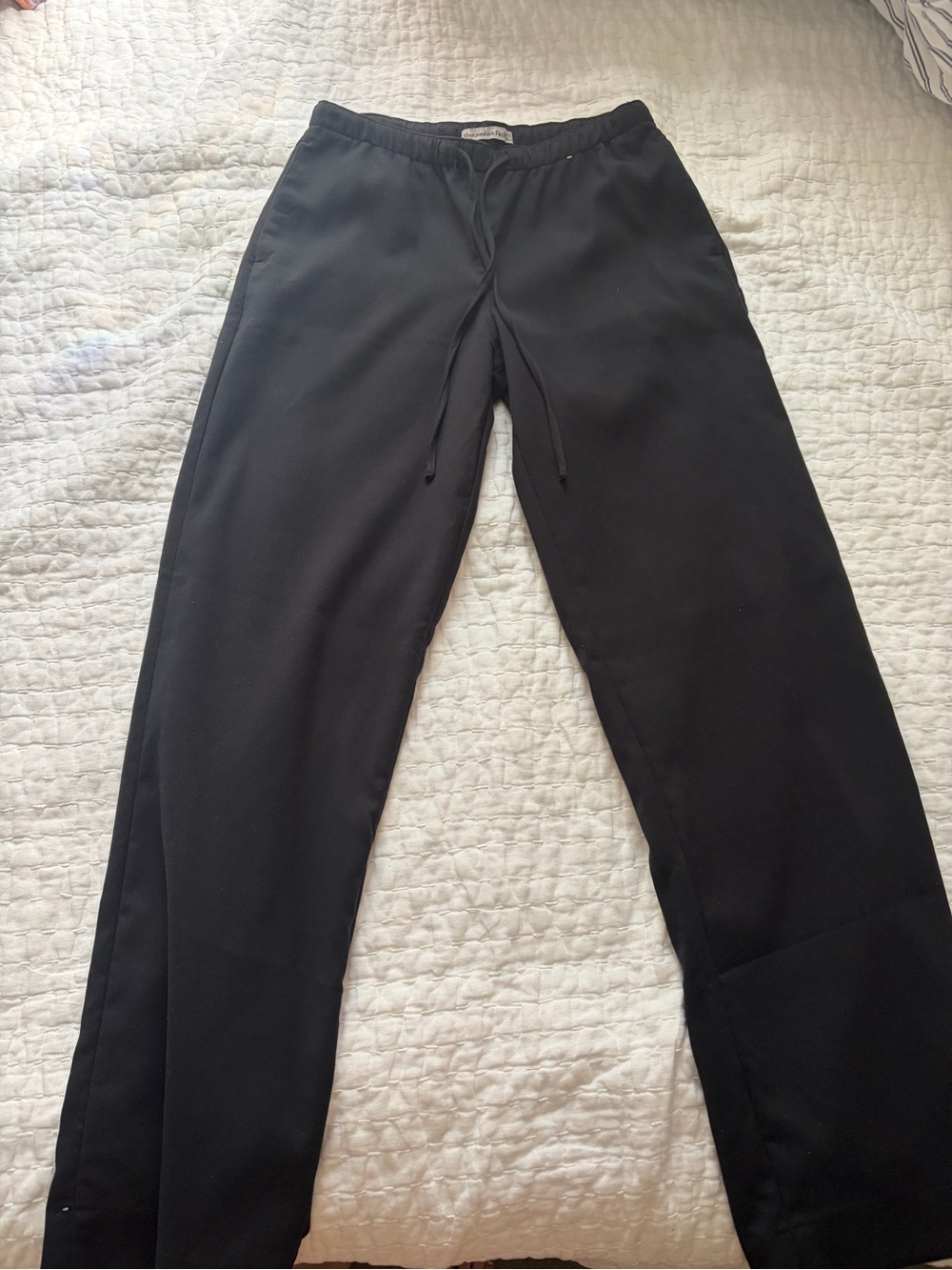 Abercrombie & Fitch Black Drawstring dress low rise Pants size XS long